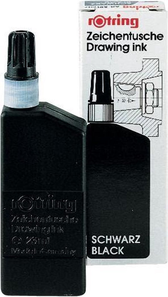 Rotring isograph vloeibare inkt in fles | zwart | 23 ml vulpeninkt