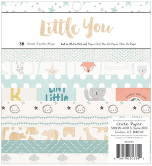 Crate paper • paper pad 15,2x15,2cm little you boy 36 vellen
