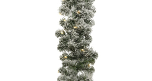 Decoris imperial guirlande besneeuwd 270x25cm 50led. met timer. op batterij