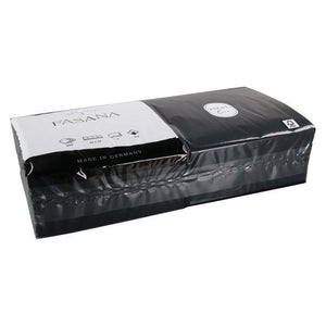 Servet zwart 2 laags 33 cm 1 4 vouw (50 stuks)