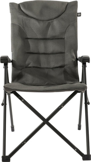 Travellife barletta cross campingstoel antraciet - ventilerende en weerbestendige airmesh bekleding - 120 kg draagvermogen - inclusief draagtas