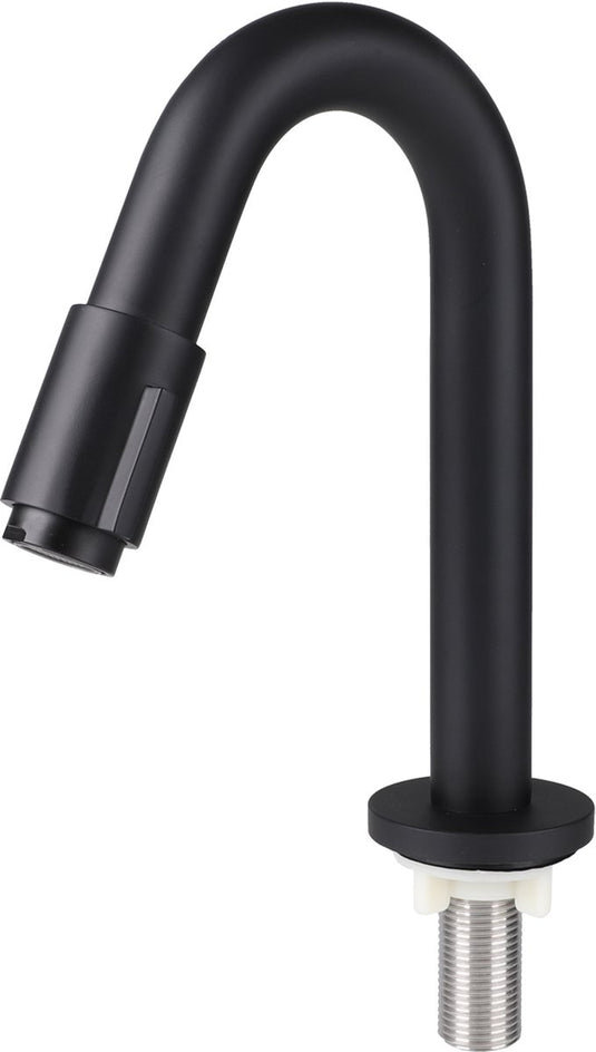 Differnz fonteinkraan gebogen 19cm mat zwart