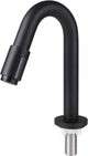Differnz fonteinkraan gebogen 19cm mat zwart