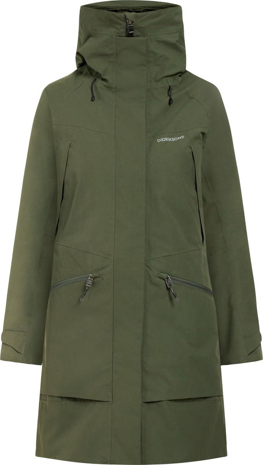 Didriksons ilma wns parka 8 dames outdoorjas - deep green