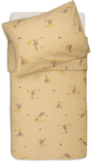 Jollein dekbedovertrek met sloop - 120x150cm - kangaroots