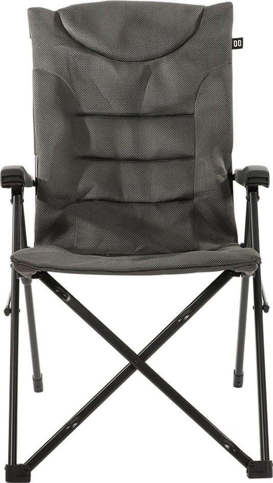 Travellife barletta cross campingstoel antraciet - ventilerende en weerbestendige airmesh bekleding - 120 kg draagvermogen - inclusief draagtas