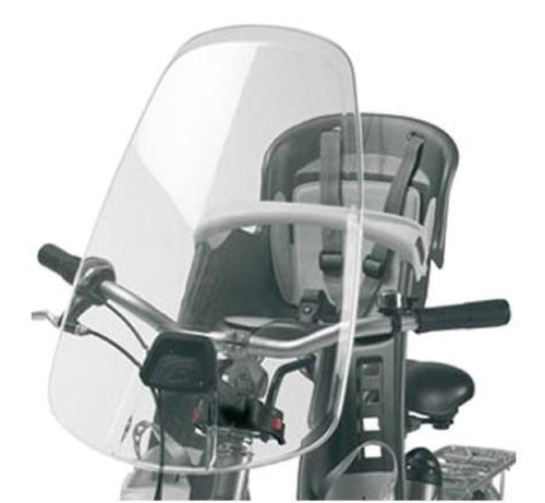 fietszitje voor Bilby junior met windscherm zwart grijs