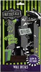 Paladone beetlejuice glow‑in‑the‑dark wall decals – officieel gelicentieerde sticker set met 50 stickers, retro horror kamerdecoratie-
