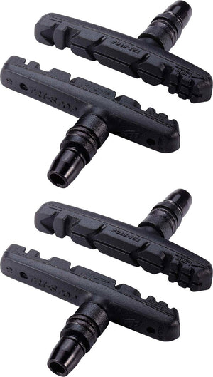 Bbb cycling remblokjes fiets - tristop - velgrem - voor stadsfiets mountainbike - shimano compatibel - v-brake remblokken - zwart - bbs-16