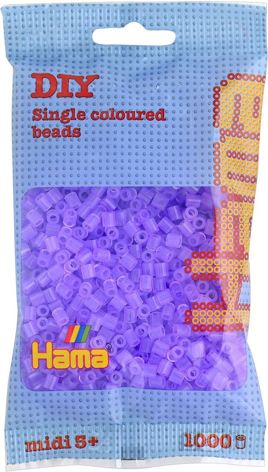 Hama strijkkralen - 1000 stuks - lila transparant