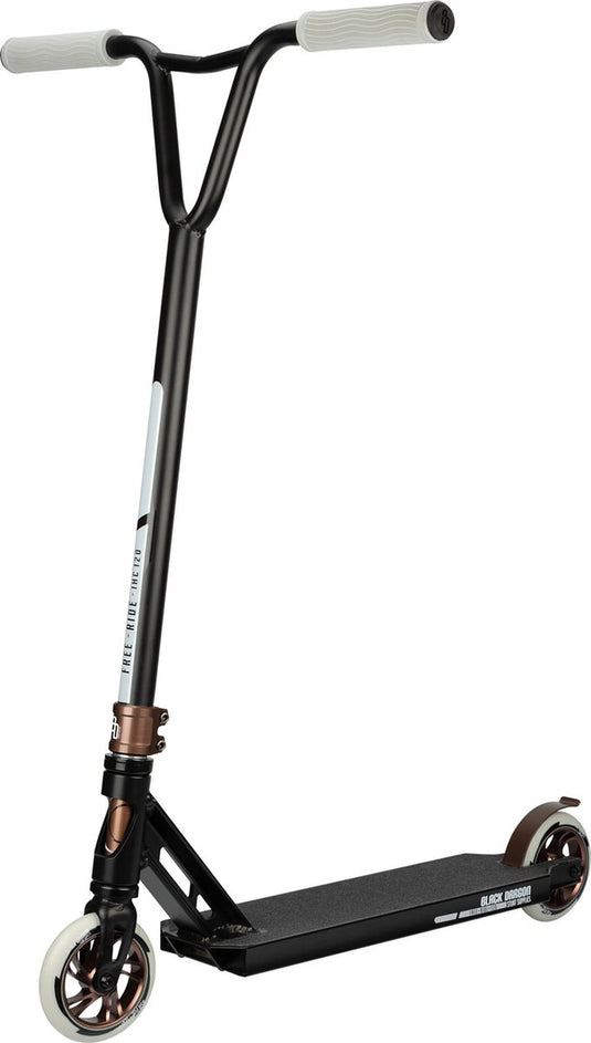 Black dragon freestyle scooter - freeride ihc 120 - zwart koper - step - 100kg
