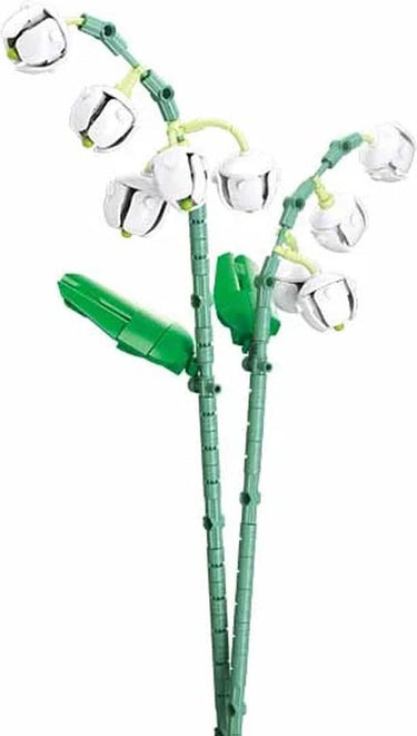 Sluban flowers lelietjes van dalen in vaas bouwspeelgoed vanaf 10 jaar – constructiespeelgoed modelbouw bloemen decoratie – bouwdoos met 253 bouwstenen – m38-b1101-09