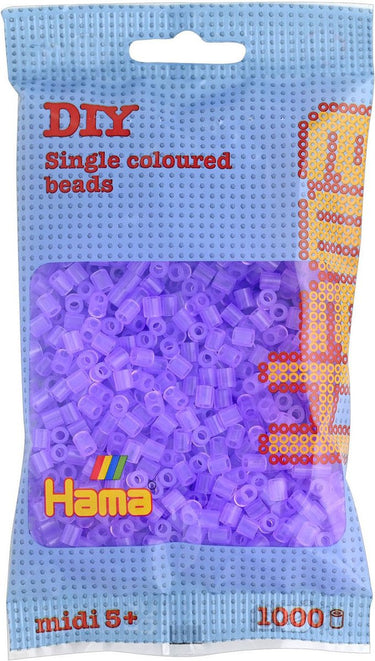 Hama strijkkralen - 1000 stuks - lila transparant