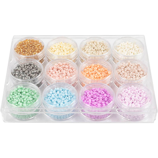 Creativ company https: www.cchobby.nl rocailles-d-3-mm-afm-8-0-gatgrootte-0-6-1-0-mm-pastelkleuren-12x17-gr-1-doos