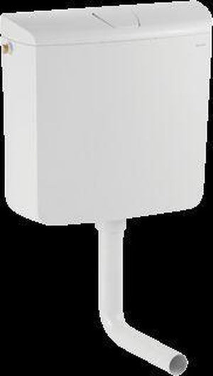 Geberit 136.607.11.1 laaghangend reservoir met spoel stop bediening alpien wit