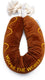 Beeztees bbq worst + touw - hondenspeelgoed - pluche - bruin - 60x7x7 cm