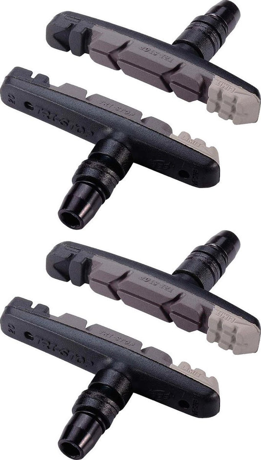 Bbb cycling remblokjes fiets - tristop - velgrem - voor stadsfiets mountainbike - shimano compatibel - v-brake remblokken - triple color - bbs-16t
