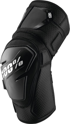 100% mtb kniebeschermer fortis - zwart - s m