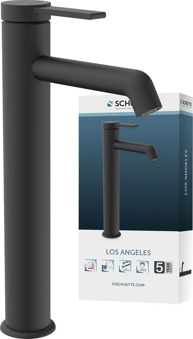 Schütte los angeles wastafel - mengkraan - voor opzetwastafel - mat zwart