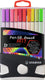 Stabilo pen 68 brush - premium brush viltstift - met flexibele penseelpunt - colorparade met 20 verschillende kleuren