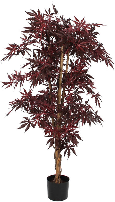 Mica decorations esdoorn kunstplant - h140 x ø80 cm - rood