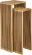 Mica decorations yonker plantentafel - set van 2 - l35 x b25 x h80 cm - gerecycled hout - bruin