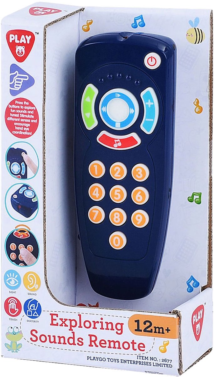 Afbeelding laden in galerijviewer, Eurekakids playgo baby afstandsbediening met geluid blauw
