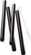Gefu future glazen rietjes zwart – 18 cm – set van 4 – inclusief reinigingsborstel