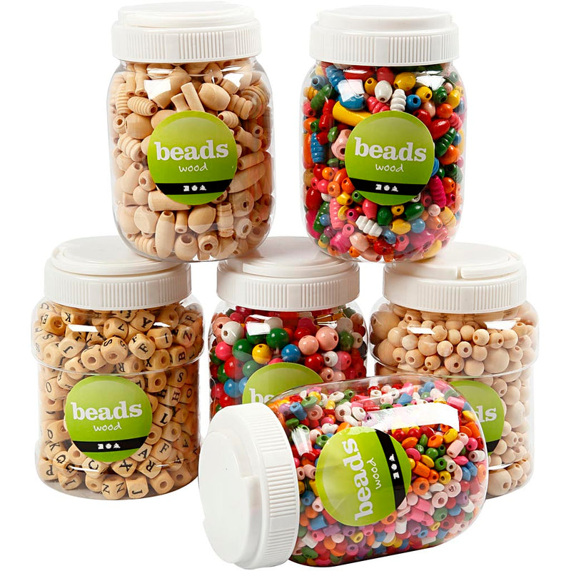 Load image into Gallery viewer, Https: www.cchobby.nl houten-kralen-d-5-25-mm-6x200-gr-6x400-ml-1-doos
