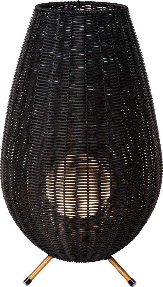Lucide colin ip44 - oplaadbare tafellamp binnen buiten - accu batterij - led 3 stepdim - 1x3w 3000k - ip44 - zwart