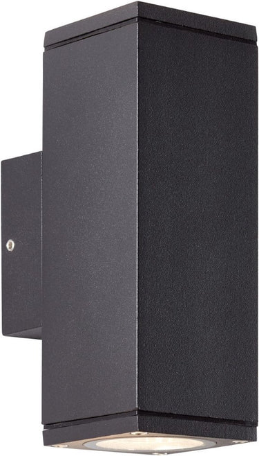 Brilliant hally - buitenlamp - ip44 - 2x gu10 - zwart