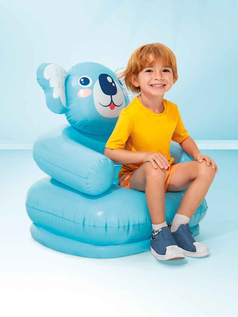 Load image into Gallery viewer, Intex kinderstoel 'happy animal' blauw
