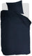 Ambiante cotton uni dekbedovertrek - effen - eenpersoons - 140x200 220 - donker blauw