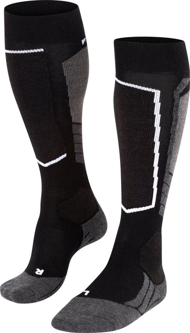 Falke sk2 wool warm dik wol functioneel materiaal skisokken dames zwart - maat 35-36