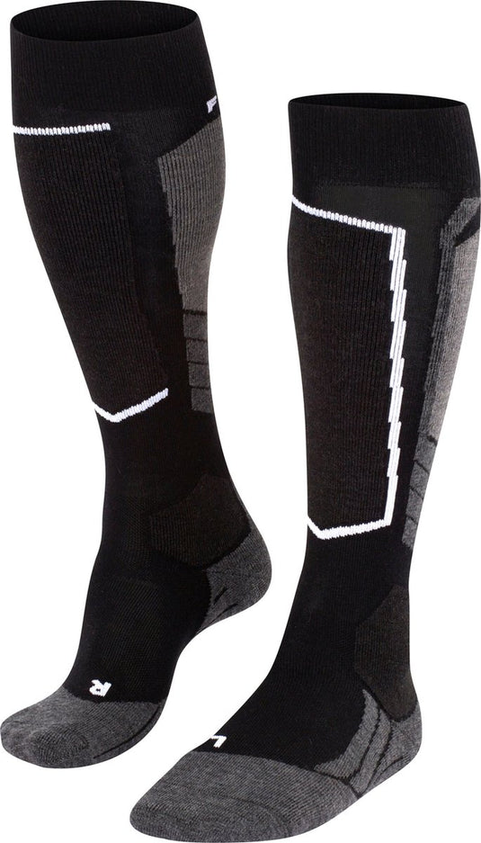 Falke sk2 wool warm dik wol functioneel materiaal skisokken dames zwart - maat 35-36
