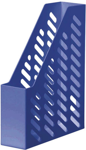 Han tijdschriftencassette - klassik - afmetingen 76x248x320mm - donkerblauw - formaat a4 c4 - ha-1601-14