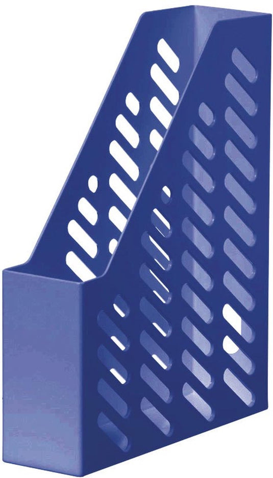 Han tijdschriftencassette - klassik - afmetingen 76x248x320mm - donkerblauw - formaat a4 c4 - ha-1601-14