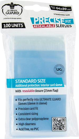 Ultimate guard precise-fit sleeves standard size (100) - resealable