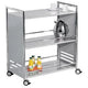 Abi serveerwagen 3bodems 70x40x84cm zilver