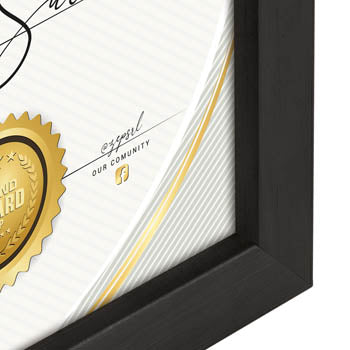 Load image into Gallery viewer, Zep v4729b certificate black 29,7x42 cm
