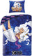 One piece dekbedovertrek blauw 140 x 200 cm katoen