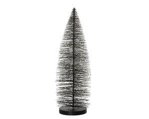 Decoris decoratief kerstboom brush zwart dia.11x30cm