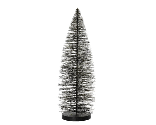 Decoris decoratief kerstboom brush zwart dia.11x30cm