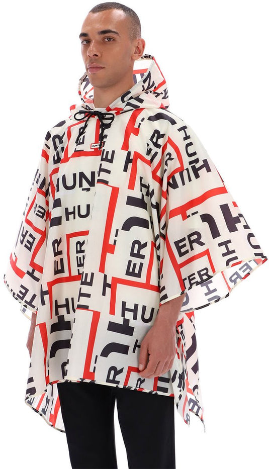 Hunter - unisex printed packable poncho aop - maat one one size