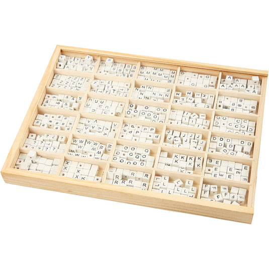 Creativ company https: www.cchobby.nl letterkralen-a-z-en-blanco-afm-8x8-mm-gatgrootte-3-mm-wit-750-div-1-doos