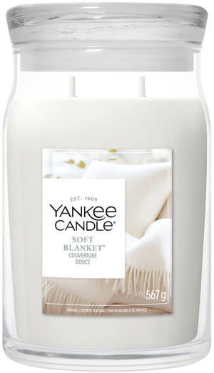 Yankee candle - soft blanket large jar geurkaars - 90 branduren - twee lonten