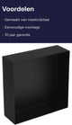 Plieger inbox inbouwnis - opbouwnis - rvs - 30x30x10 cm - matzwart