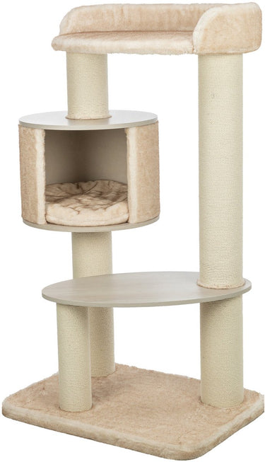 Trixie krabpaal kiara xxl crème - stevige sisalstammen, schuilplaats met kussen - 78x56x135 cm