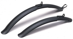 Sunnywheel 28 inch kunststof opdruk spatbordset zwart 43 mm