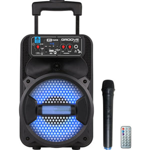Idance boombox + wielen + microfoon